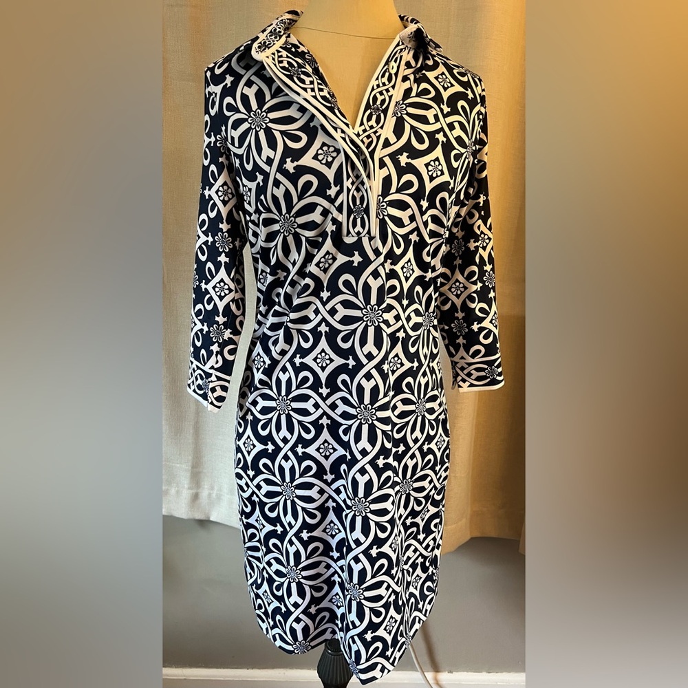 Gretchen Scott RUFFNECK JERSEY DRESS size S